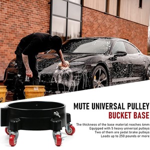 Chariot à roulettes robuste avec roues verrouillables - 360 °   Chariot pivotant pour seaux de lavage de <span class=keywords><strong>voiture</strong></span> de 2,5 à 5 gallons - Product Image 6