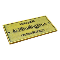 Étiquette personnalisée en laiton antique, logo en bronze gaufré, plaque signalétique en alliage de zinc pour meubles en bois