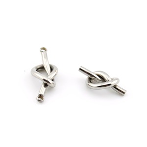 Composants de bijoux en acier inoxydable en forme de nœud cœur pour bracelets et colliers DIY, style OL tendance, finition lisse - Product Image 4
