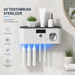 <span class=keywords><strong>Stérilisateur</strong></span> de brosses à dents automatique mural portable avec logo personnalisé, élimination de 99,9 % des bactéries, idéal pour les hôtels, les familles et les salles de bain - Product Image 3