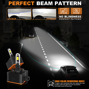 Phare LED U40 80W 8000LM Super Bright External Driver <span class=keywords><strong>Silent</strong></span> Fan Canbus U Copper Tube D1 D2 D3 D5 Waterproof IP68 6500K - Product Image 5