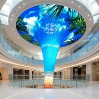 Pantalla LED Flexible Personalizable a Todo Color, Pantalla de Video con Forma Especial, Decoración con Pantalla Digital para Centros Comerciales