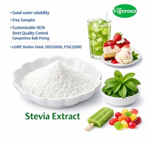Poudre d'extrait de feuille de Stevia sans goût amer, qualité alimentaire, 90% de stéviosides, pour additifs alimentaires et édulcorant, fabriquée en Chine - Product Image 1