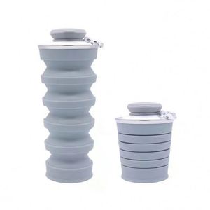 Gobelet isotherme pliable personnalisé avec logo, léger, portable, 500 ml, de qualité alimentaire, sans BPA, réutilisable - Product Image 3