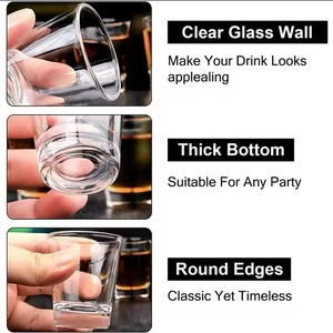 Vasos de Chupito al Por Mayor con Logo Personalizado de 50 ml, 1 oz y 1.5 oz, <span class=keywords><strong>Mini</strong></span> Vaso, Vasos de Whiskey, Vasos para Licor - Product Image 3