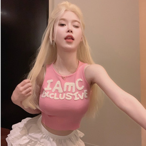 Nouvelle mode, style occidental, haut français tendance pour l'extérieur, été, camisole sans manches en tricot pour femmes - Product Image 5