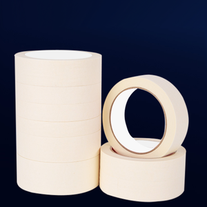 Selotip kertas krep krem 2 inci, lem karet berperekat untuk industri dalam ruangan & lukisan dekoratif - Product Image 1