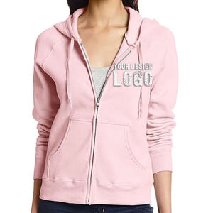 Sweat à capuche pour femme, style streetwear décontracté, à cordon de serrage, épaules tombantes, coupe slim, fermeture éclair intégrale, manches longues, de haute qualité - Product Image 2