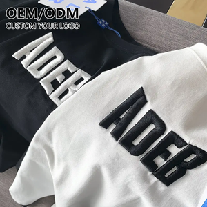 เสื้อยืดเชนิลล์ปักลายพิมพ์นูนตัวอักษร คอกลม แขนสั้น ผ้าฝ้าย ออกแบบเองได้ สไตล์สตรีทแวร์ - Product Image 6