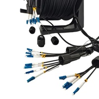 Câble Fibre TPU 2 4 6 Fibres 5.0mm 100m LC-LC Protection Étanche Monomode avec Touret