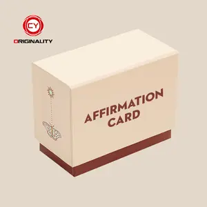 Sets Deck Impresión personalizada Palabras positivas de tarjetas de afirmación