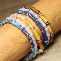 Bracelet en pierre façonnée pour femmes, bijoux tendance, soulage l'anxiété, protège, bracelet réglable en perles de jade impérial