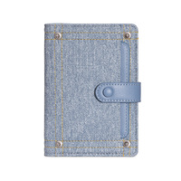 Porte-passeport vintage en cuir PU avec blocage RFID, fermeture à bouton et étui de protection, étui portable pour cartes et organiseur de documents