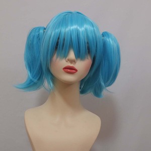 Fiesta de Halloween Anime <span class=keywords><strong>Sally</strong></span> <span class=keywords><strong>Face</strong></span> Cosplay azul Cola de Caballo peluca - Product Image 4