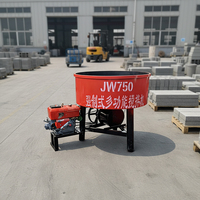 Mixer Beton Diesel JW750 750L Kustom dengan Suplai & Pembuangan Air Manual