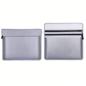 CUSTOM Silicone-Coated Fire Retardant Polyester <b>Document</b> <b>Bag</b> Sewing Edge Mesh Cloth Ziplock Waterproof Envelope File Storage - Product Image 1