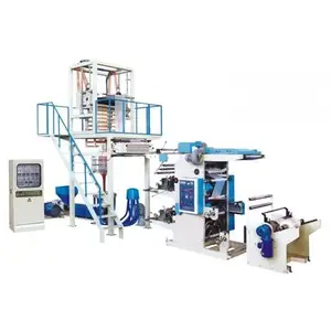 800mm Plastic Film Blowing and 2color Gravure Printing Machine Production Line for Vest Bag, T Shirt Bag (SJ55-ASY800)