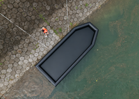 Plateforme de mise à l'eau gonflable portable pour bateaux, quai flottant pour l'amarrage de yachts en eaux peu profondes