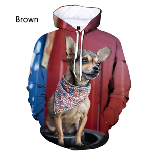 2025 nuova moda animale <span class=keywords><strong>cane</strong></span> Chihuahua <span class=keywords><strong>felpa</strong></span> da uomo <span class=keywords><strong>felpa</strong></span> con cappuccio con stampa 3D tute per uomo da donna Casual Pullover con cappuccio - Product Image 4
