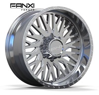 Jantes FANXI OEM 22x12 24x14 26x14 30x16 personnalisées 4x4 Super Single avec capuchons flottants pour Ford F150 F250 Chevy2500