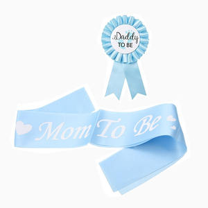 Colorful Baby Shower Party Sash Boy Girl Mommy <strong>to</strong> <strong>Be</strong> Sash Mom <strong>to</strong> <strong>Be</strong> Satin Sash With <strong>Daddy</strong> <strong>to</strong> <strong>Be</strong> Badge Set - Product Image 2