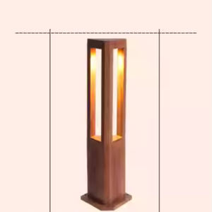 Lampe de jardin en <span class=keywords><strong>bois</strong></span> pour allée, éclairage paysager, décoration, lampadaire de jardin, lumière de pelouse, lanterne colonne en béton - Product Image 5