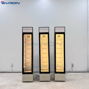 Refrigerador de bebidas de enfriamiento directo y aire combinado de diseño delgado | Puertas de vidrio de alta eficiencia para tiendas de conveniencia - Product Image 1