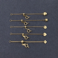Chaîne d'extension de bijoux en or massif 14K fermoir réglable collier à faire soi-même bracelet