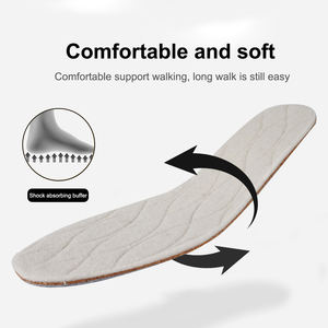 Inserts de chaussures en liège minces Semelles intérieures en laine à trois couches pour garder au chaud Semelles en feutre de liège Semelles de chaussures confortables - Product Image 4
