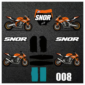 Adesivi e <span class=keywords><strong>Decalcomanie</strong></span> 3M Snor RACING per Pit Bike e Dirt Bike, Adesivo Impermeabile per Moto KT65, Universale per la Maggior Parte delle Moto - Product Image 1