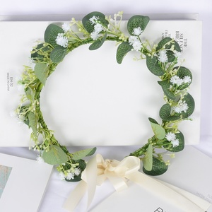 Serre-<span class=keywords><strong>tête</strong></span> floral rose pour femme, couronne de fleurs, accessoires de mariage, coiffe élégante pour mariée, Vanlentine - Product Image 4