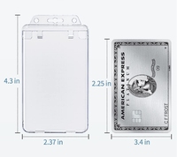 Haute qualité Transparent en plastique dur verrouillé Double face porte-Badge de travail PC Document carte étui porte-carte d'identité