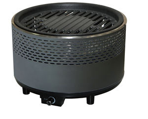Barbecue au charbon de bois pliable portable de style coréen moderne en acier thermolaqué, hauteur réglable, sans fumée, pour la maison et le camping - Product Image 2
