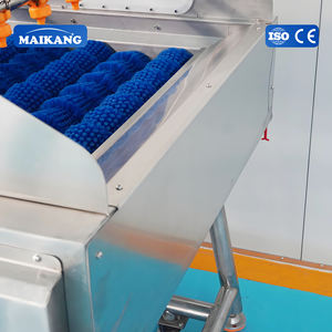 Máquina de limpieza por pulverización de agua <span class=keywords><strong>con</strong></span> cepillo de rodillos para frutas y verduras, popular, <span class=keywords><strong>con</strong></span> motor, transportador ajustable multifuncional, adecuada para uvas - Product Image 2