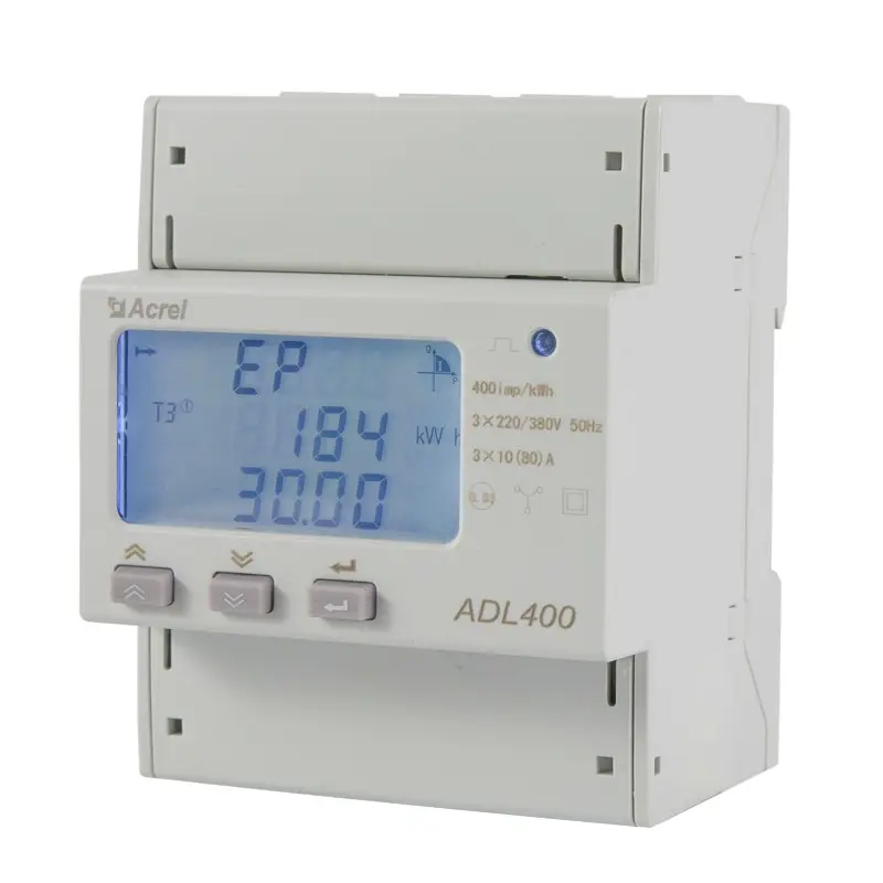 Acrel ADL400 Din Rail Monitor AC 110V 220V 380V 8A Tegangan Arus Faktor Daya KWH Aktif Meteran Energi Listrik MID