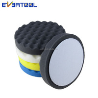 EVERTOOL Tampon de polissage pour voiture en mousse de 6 pouces, conception alvéolée, fabrication allemande, pour le polissage et le lustrage, compatible OEM, avec tampon inclus