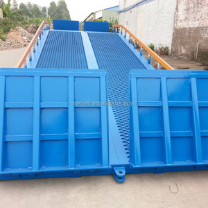 Di động thủy lực xe nâng đoạn đường nối 12 tấn tải <span class=keywords><strong>Dock</strong></span> đoạn đường nối động cơ xe kênh thép kim cương lưới có thể được mạ kẽm - Product Image 5