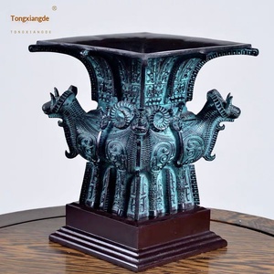 Siyang Fangzun, vino antiguo de bronce, artesanías de cobre antiguas, adornos de regalo, venta al por mayor directa de fábrica - Product Image 2