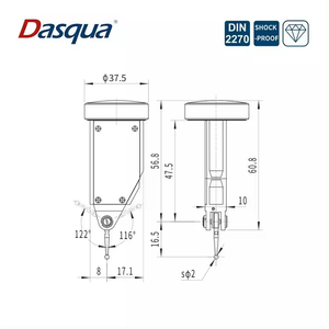 Dasqua מחוון בדיקת חיוג 0.8 מ "מ עם כלי מד חום חסין הלם - Product Image 2