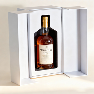 Scatola di Lusso in Carta Rigida Magnetica per Vino con Stampa Personalizzata del Logo, per Bottiglie di Vino Rosso, Whisky, <span class=keywords><strong>Vodka</strong></span>, Brandy, Confezione di Alta Gamma a Doppia Porta - Product Image 5