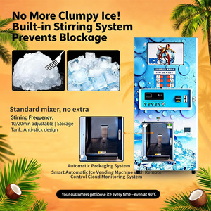เครื่องทำน้ำแข็งอัตโนมัติเชิงพาณิชย์สำหรับใช้งานกลางแจ้ง บริการตนเอง เหมาะสำหรับปั๊มน้ำมันและร้านสะดวกซื้อ - Product Image 3
