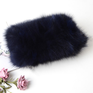 Bolsos de mano Fox Fur Hand Warmer Muff Zipper Hand Bag Phone Bag Fox Fur Ladies Handbag Mini - Product Image 5