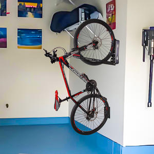 <span class=keywords><strong>Support</strong></span> <span class=keywords><strong>mural</strong></span> <span class=keywords><strong>vertical</strong></span> pivotant pour vélo Hongsen, réglable, gain de place, capacité de charge 50 kg, acier thermolaqué - Product Image 6