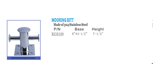معدات بحرية المورد الفولاذ المقاوم للصدأ 7 بوصة الثقيلة رباط Bitt عبر بولارد مع لوحة دعم لليخوت قارب السفينة - Product Image 6