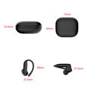 Écouteurs sans fil LX810 haut de gamme TWS Type-C à crochet d'oreille, affichage LED HIFI, longue autonomie, basses profondes, sportifs, Bluetooth 5.4 Dual