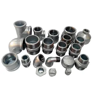 Metal Manufacturer Hot Dipped Galvanized GI Malleable Iron Pipe Fitting For Bathroom Accessories