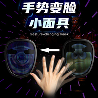 Masque facial LED programmable avec capteur de mouvement Bluetooth BLE éclairage animé pour Halloween Cosplay Prop