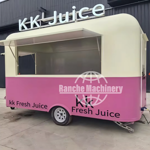 Carritos de Comida Rápida Chinos, Remolcables, con Freidora, Remolques Móviles, Camión de Comida Retro con Cocina Completa - Product Image 1