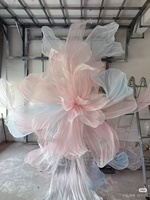 Support de décoration géant universel multi-appareils en organza pour fleurs, couleur champagne, pour locations événementielles, centre de table élégant pour événements, art.