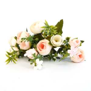 باقة زهور صناعية مصنع بيع بالجملة براعم 10 رؤوس ديكورات حفلات زفاف منزلية - Product Image 2